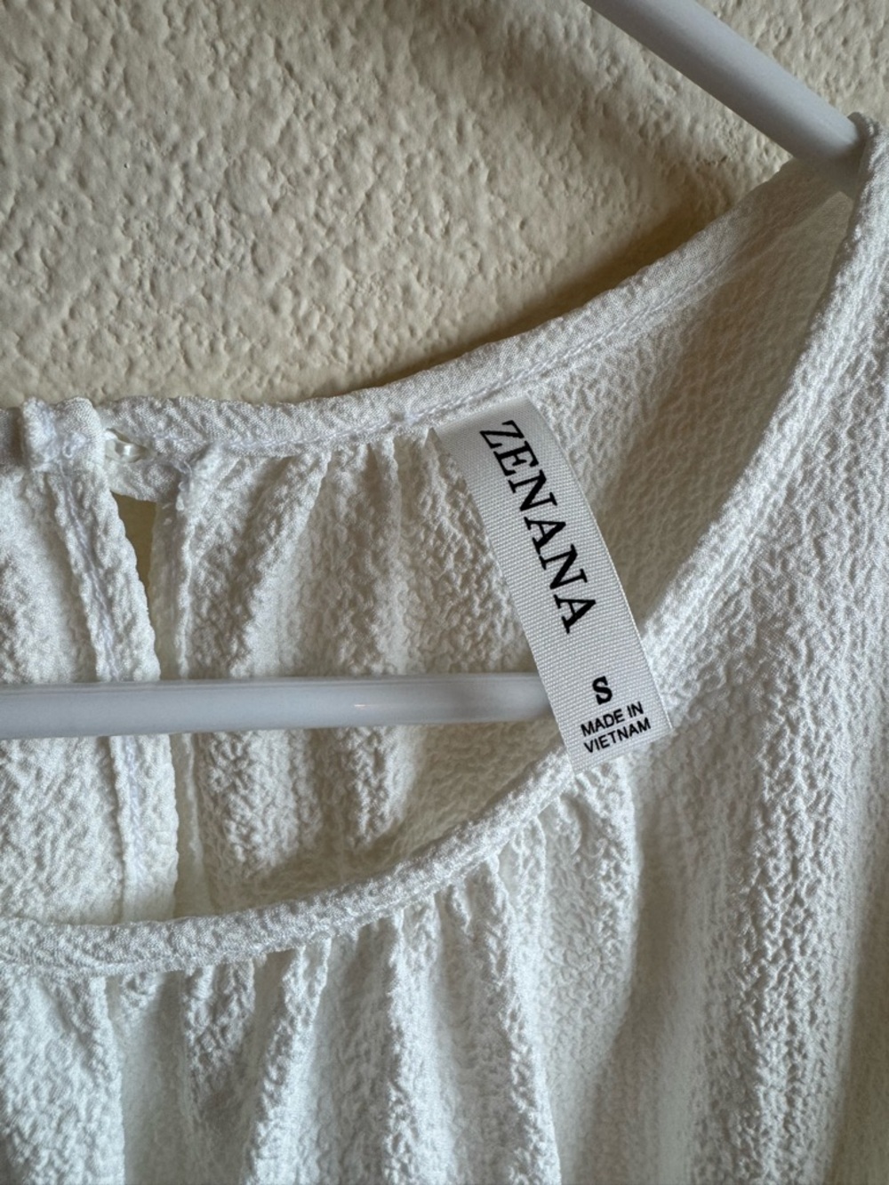 Zena Textured White Ruffle Sleeve Top - Picture 3 of 6